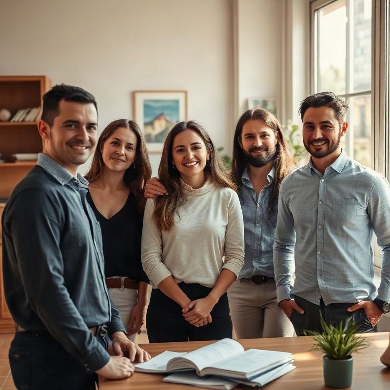 Equipo profesional de Astroxstone en su espacio de trabajo en Zaragoza